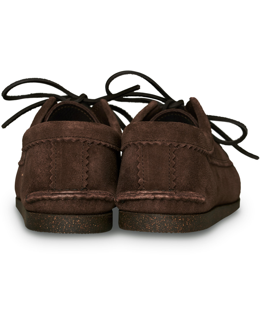 Herren | Yuketen Kiltie Blucher Boat Shoe Dark Brown Suede | Yuketen | Kiltie Blucher Boat Shoe Dark Brown Suede