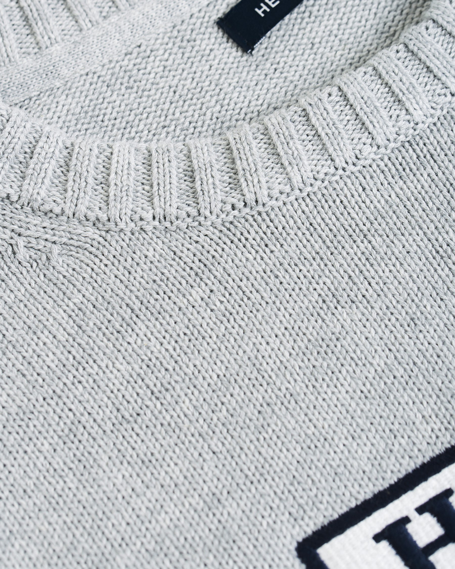 Herren | Pullover | Henri-Lloyd | Henri Lloyd Cross Flag Knitted Crew Neck Grey Melange