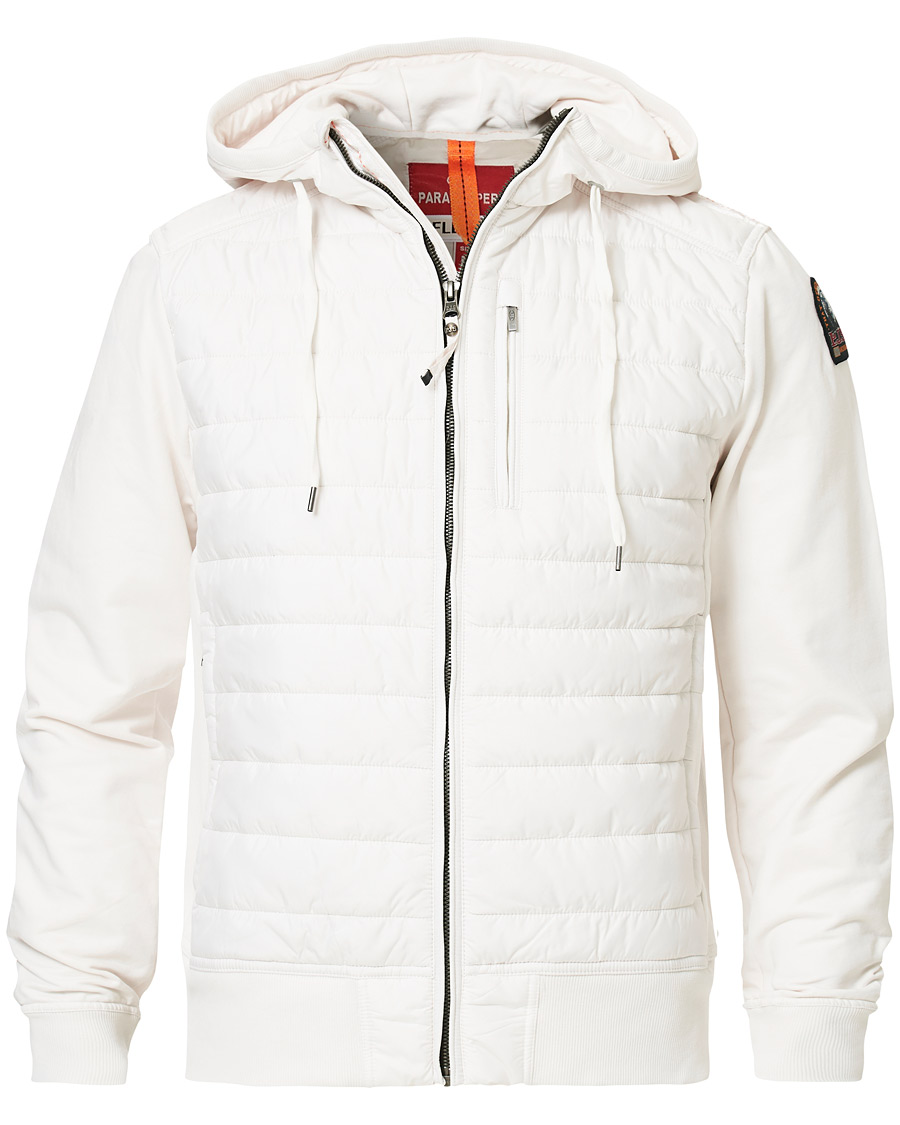Herren | Jacken | Parajumpers | Ivor Fleece & Puffer Hooded Jacket White Cream L