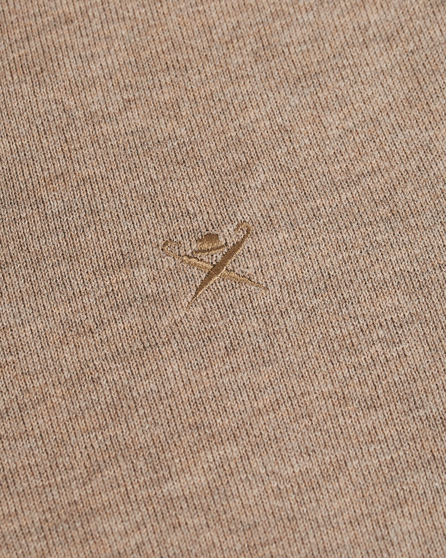Herren | Pullover | Hackett | Cotton/Silk Half -Zip Taupe