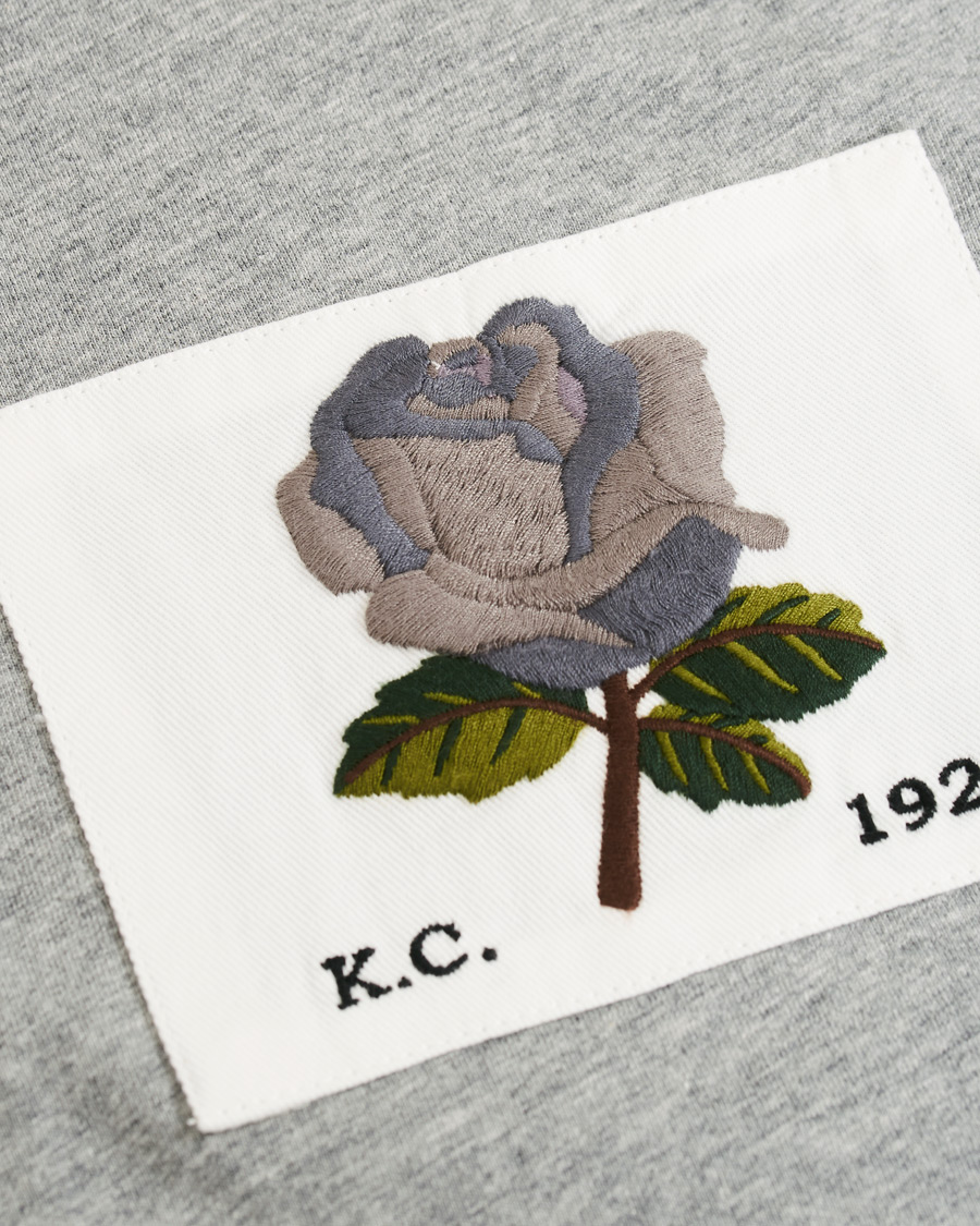Herren | T-Shirts | Kent & Curwen | Rose Embroidered T-Shirt Grey