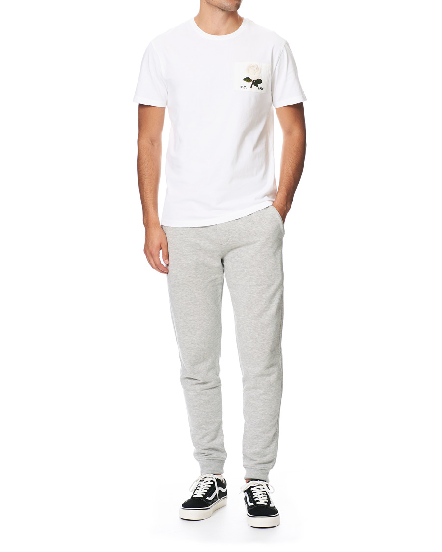 Herren | T-Shirts | Kent & Curwen | Rose Embroidered T-Shirt White