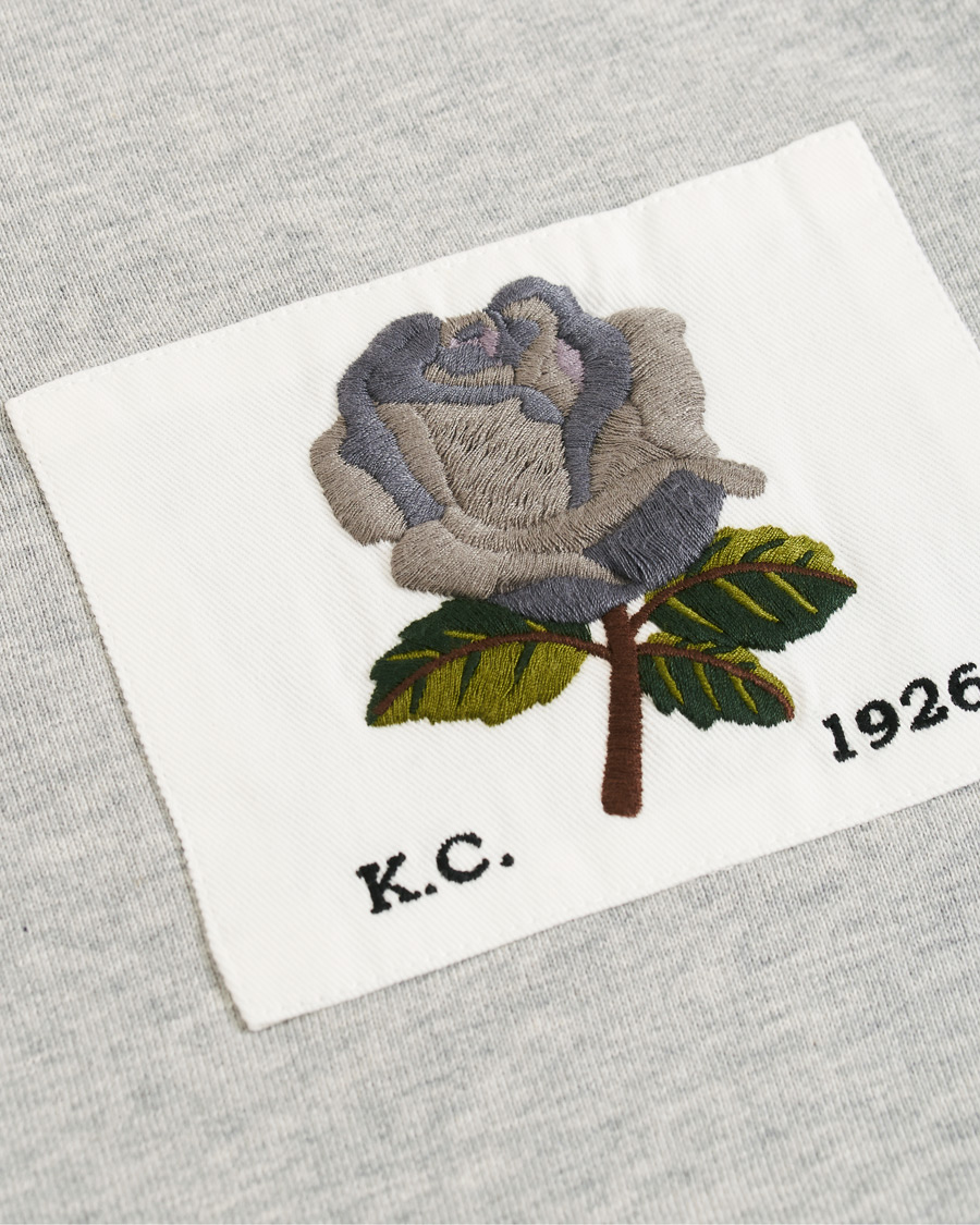 Herren | Pullover | Kent & Curwen | Rose Embroidered Sweatshirt Grey