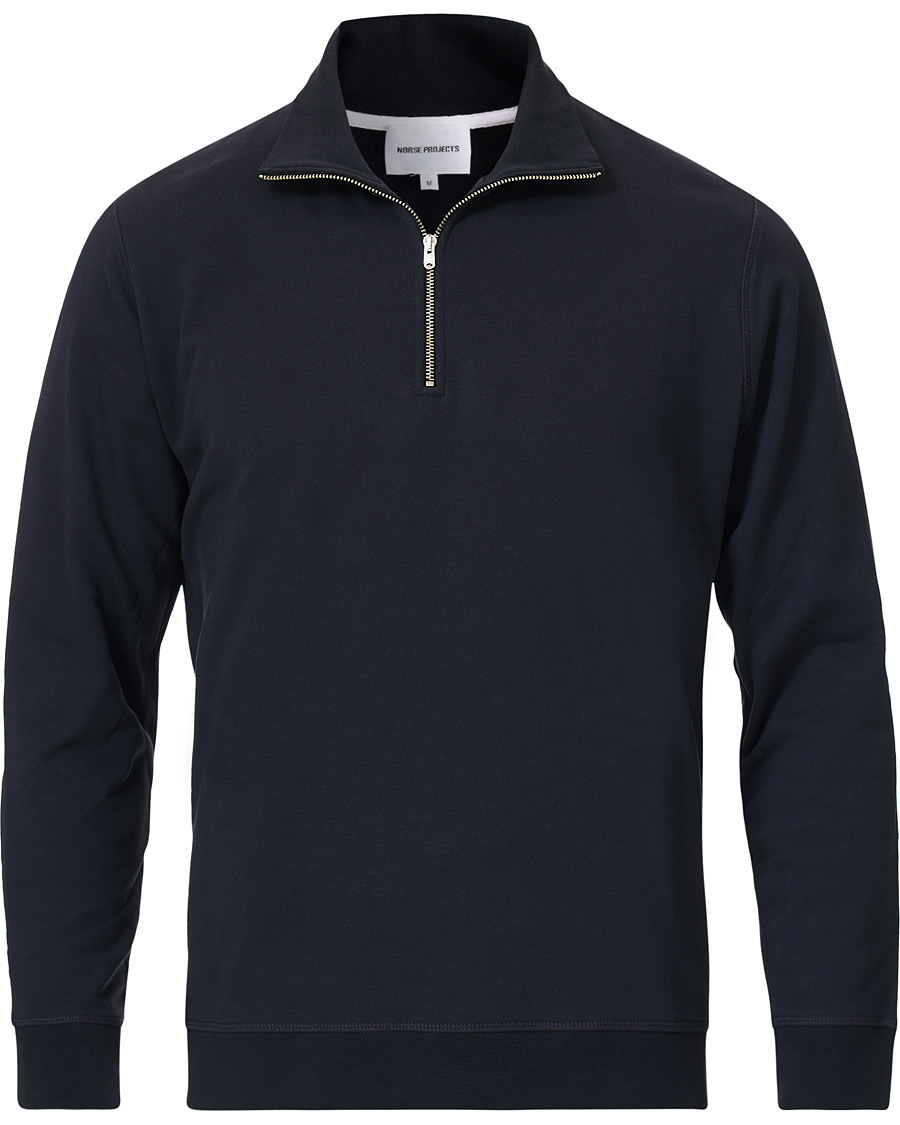 Herren | Pullover | Norse Projects | Fjord Coolmax Half Zip Sweat Dark Navy