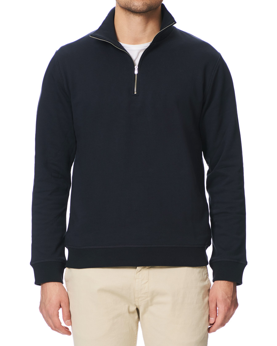 Herren | Pullover | Norse Projects | Fjord Coolmax Half Zip Sweat Dark Navy