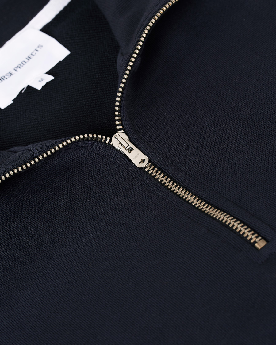 Herren | Pullover | Norse Projects | Fjord Coolmax Half Zip Sweat Dark Navy