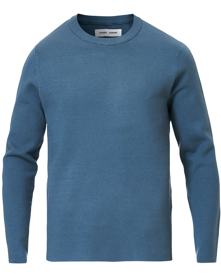 Herren | Pullover | Samsøe Samsøe | Samsøe & Samsøe Gunan Soft Crew Neck Blue Mirage