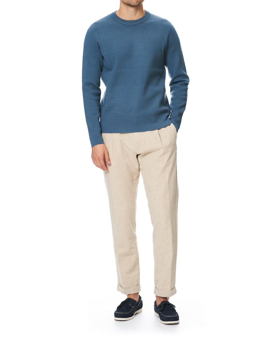 Herren | Pullover | Samsøe Samsøe | Samsøe & Samsøe Gunan Soft Crew Neck Blue Mirage