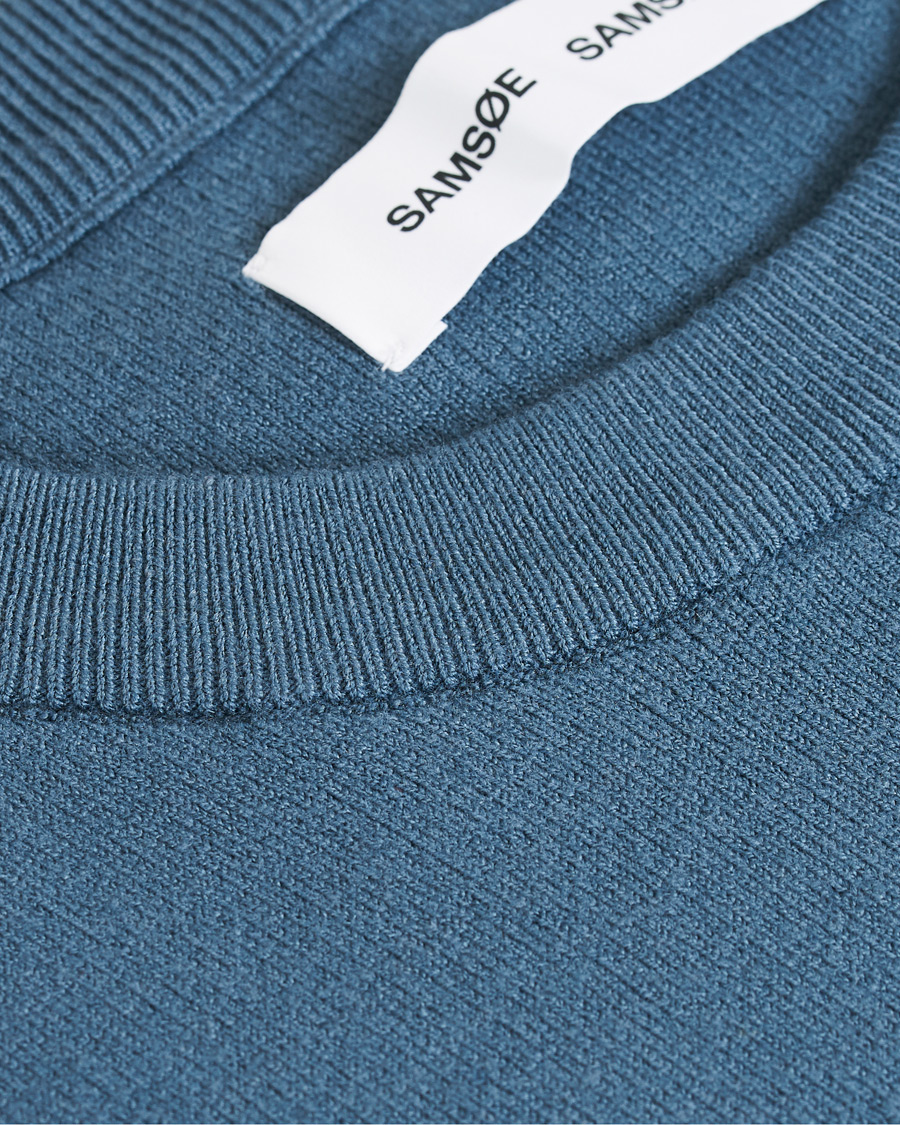 Herren | Pullover | Samsøe Samsøe | Samsøe & Samsøe Gunan Soft Crew Neck Blue Mirage