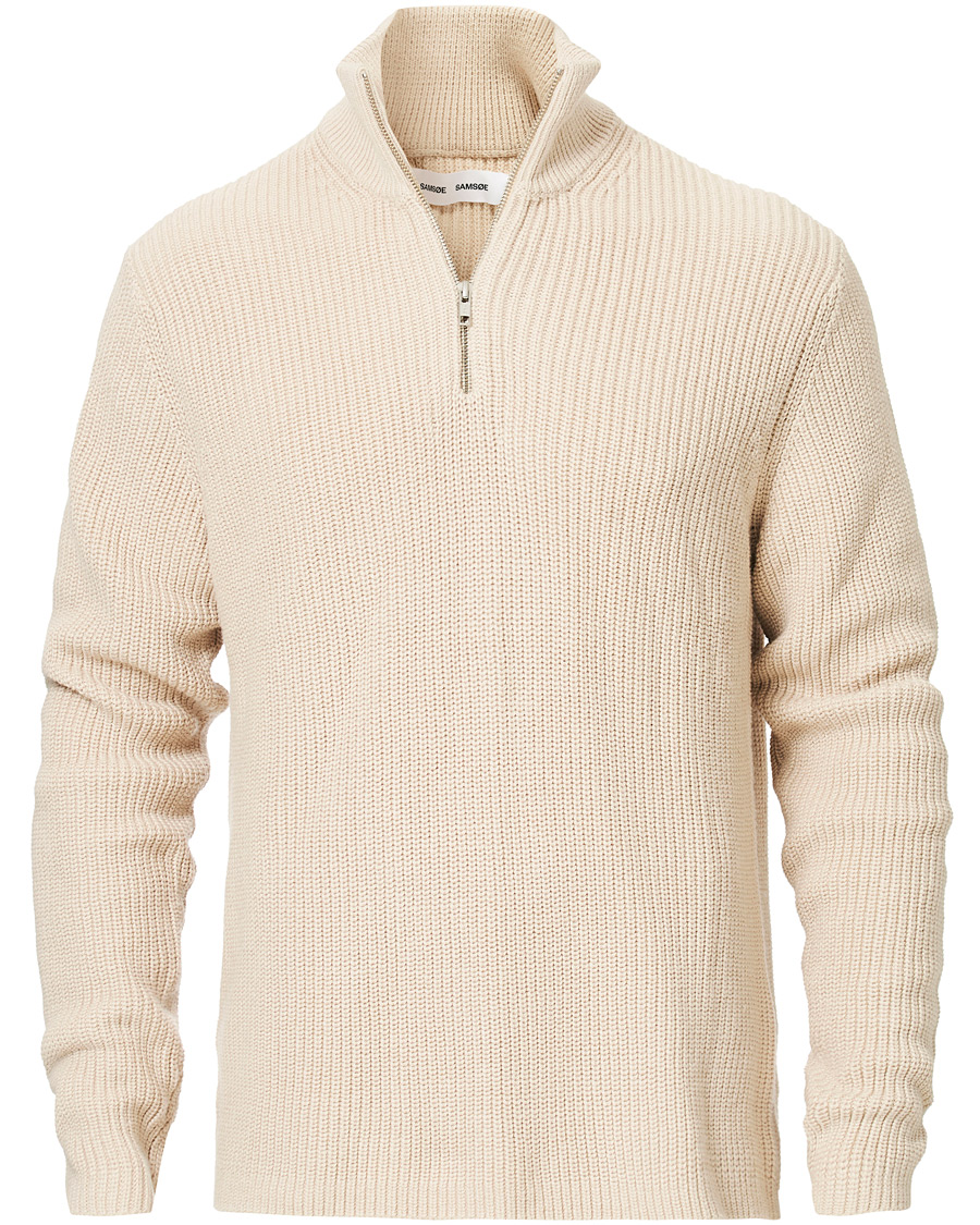 Herren | Pullover | Samsøe Samsøe | Samsøe & Samsøe Trani Half Zip Sweater Pumice