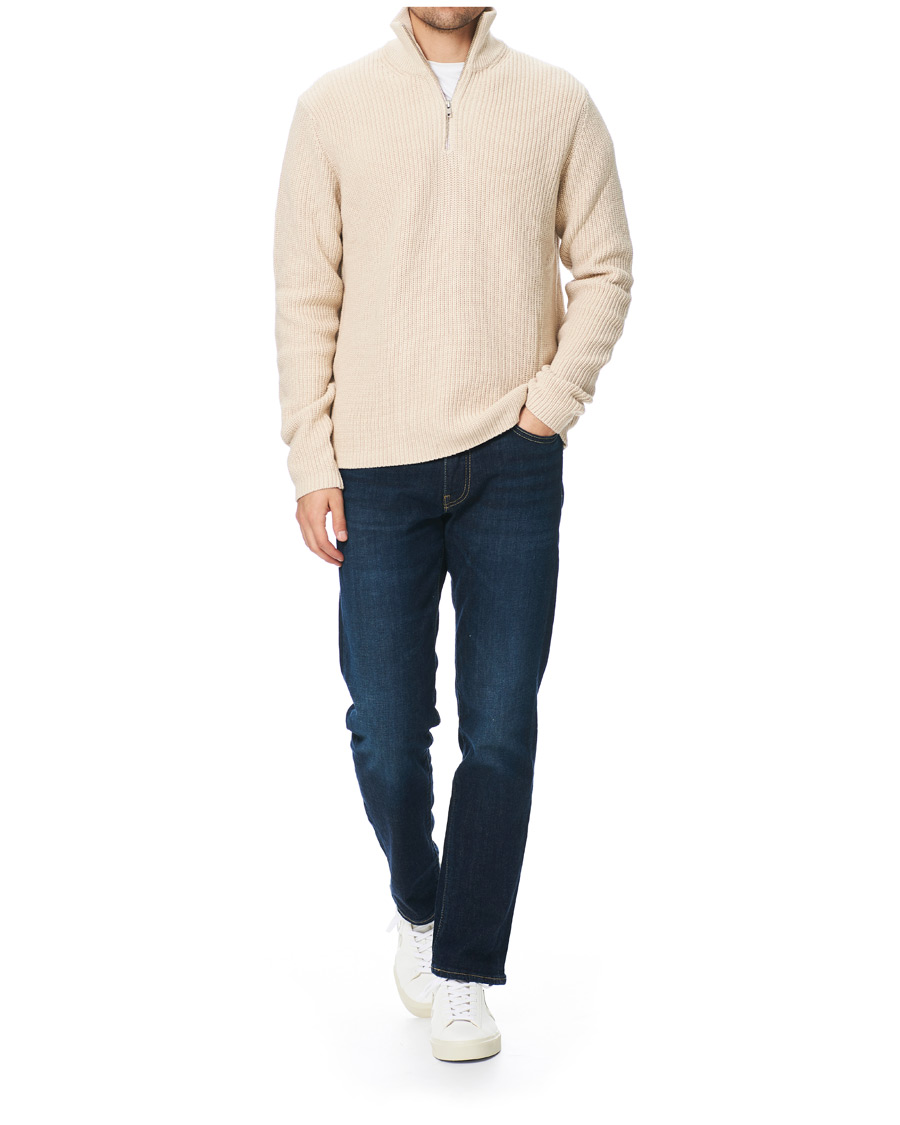 Herren | Pullover | Samsøe Samsøe | Samsøe & Samsøe Trani Half Zip Sweater Pumice