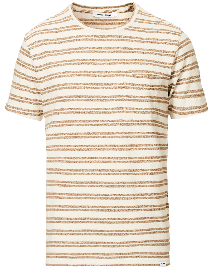 Herren | T-Shirts | Samsøe Samsøe | Samsøe & Samsøe Carpo Striped Short Sleeve Tee Monks Robe