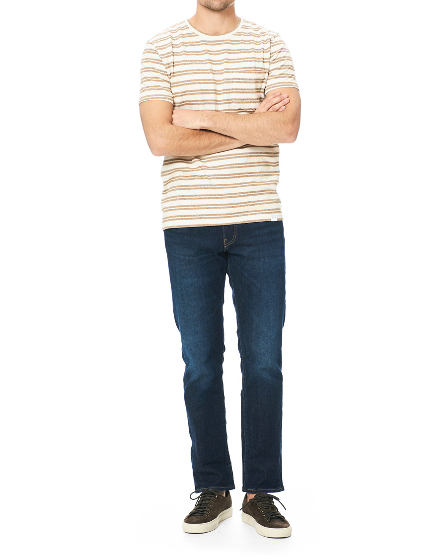 Herren | T-Shirts | Samsøe Samsøe | Samsøe & Samsøe Carpo Striped Short Sleeve Tee Monks Robe