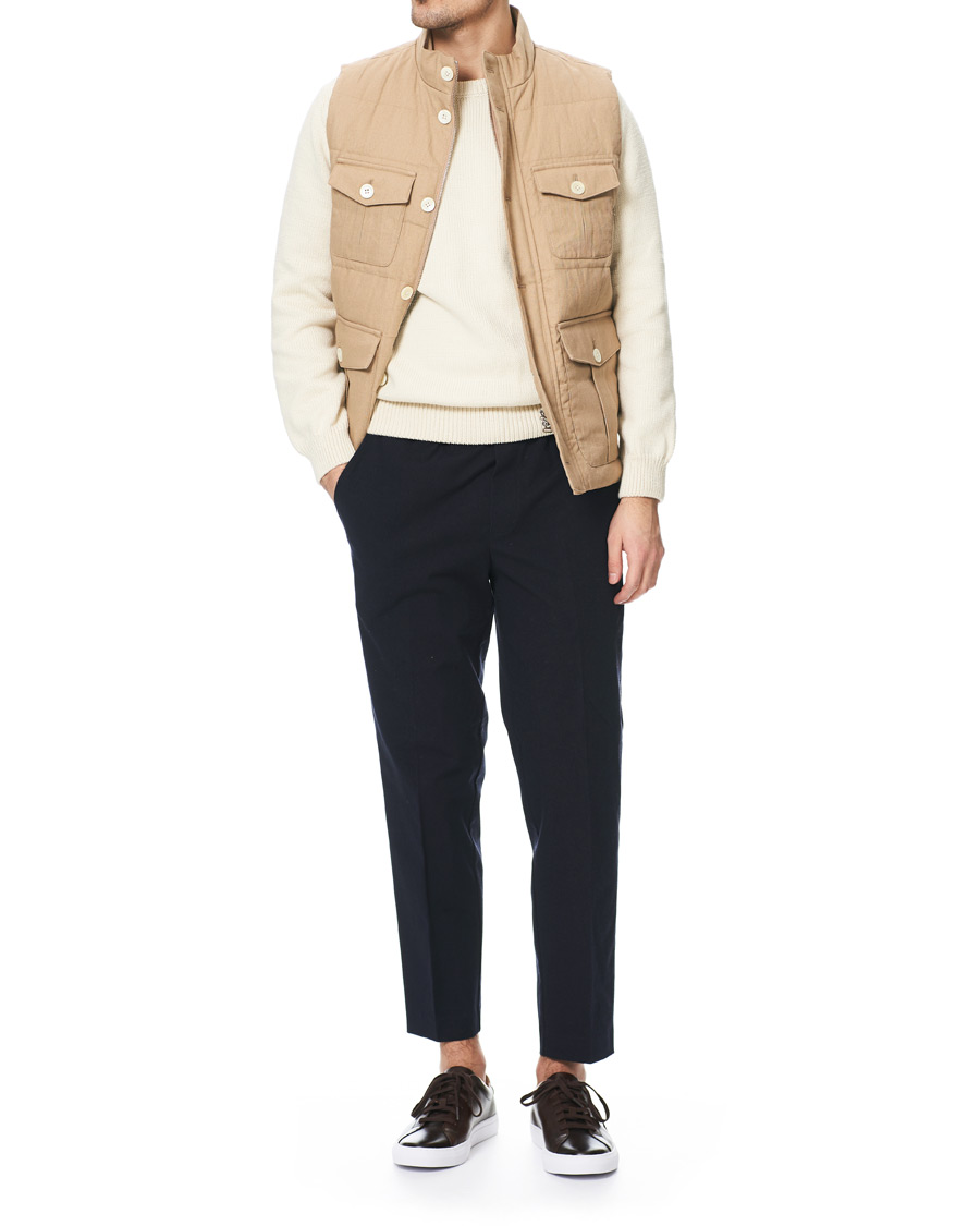 Herren | Hosen | Samsøe Samsøe | Samsøe & Samsøe Agnar Cropped Cotton Trousers Night Sky