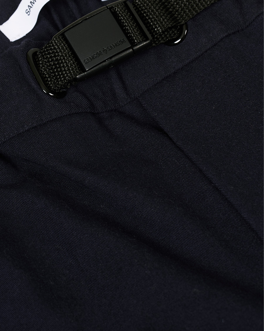 Herren | Hosen | Samsøe Samsøe | Samsøe & Samsøe Agnar Cropped Cotton Trousers Night Sky