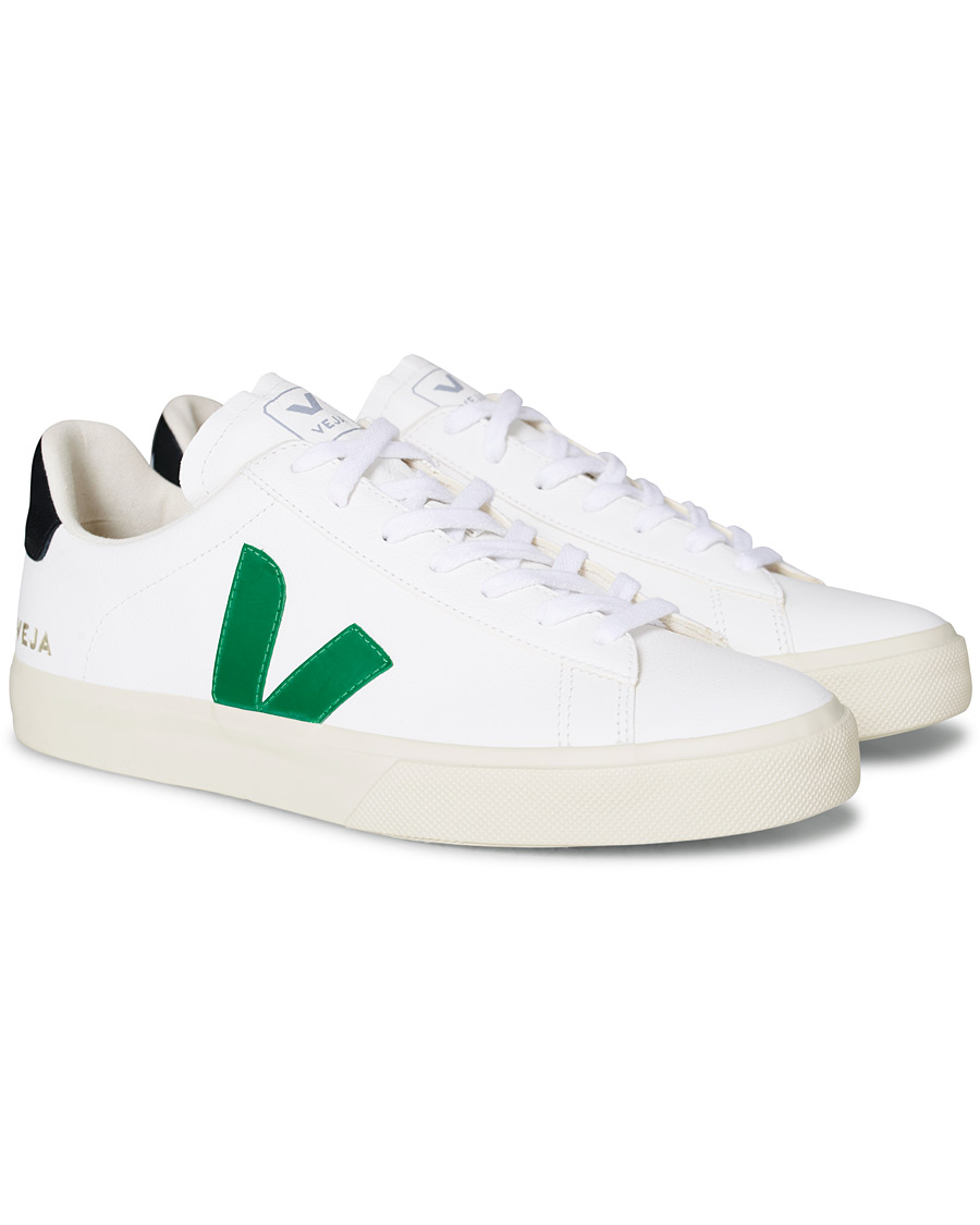 Herren | Veja Campo Sneaker Extra White/Emeraude Black | Veja | Campo Sneaker Extra White/Emeraude Black