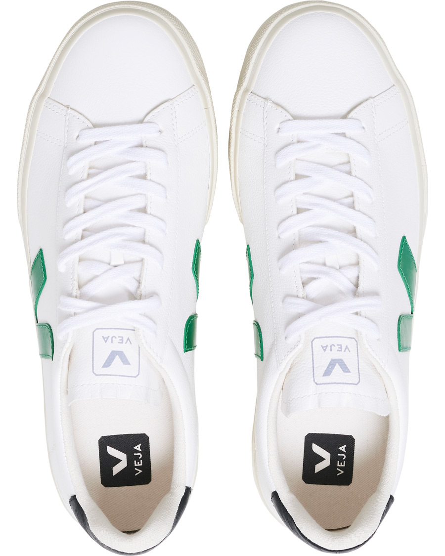 Herren | Veja Campo Sneaker Extra White/Emeraude Black | Veja | Campo Sneaker Extra White/Emeraude Black
