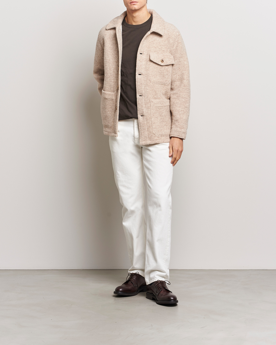 Herren | Jacken | A Day's March | Chaumont Heavy Wool Overshirt Sand