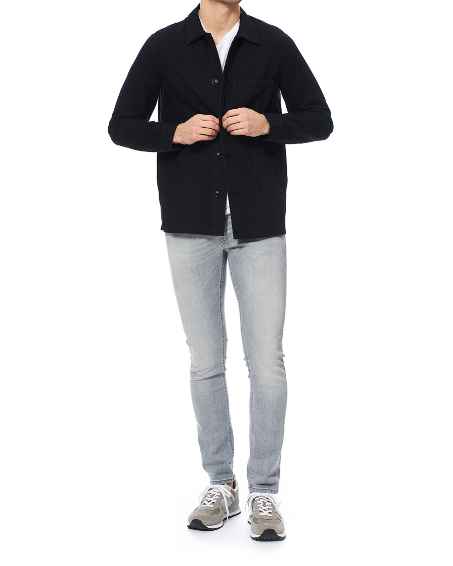 Herren | Hemden | A Day's March | Original Herringbone Overshirt Black