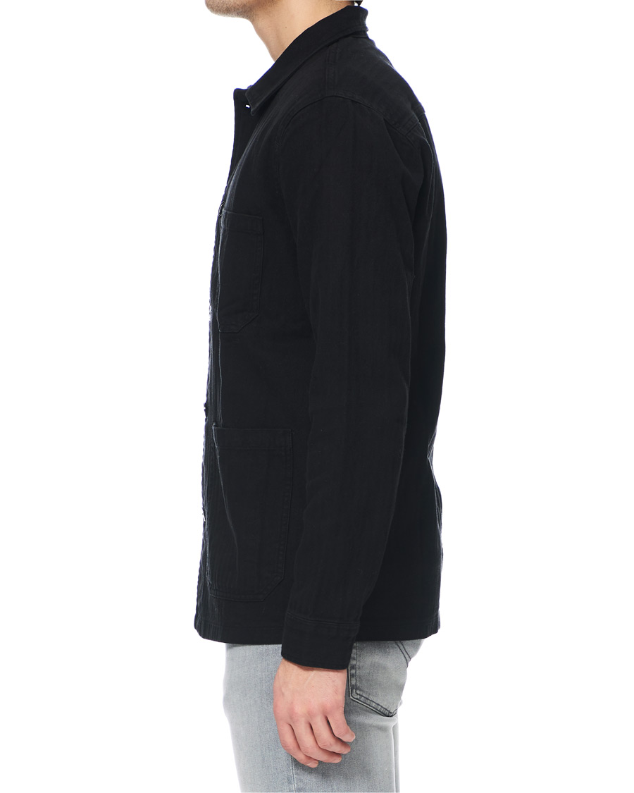 Herren | Hemden | A Day's March | Original Herringbone Overshirt Black