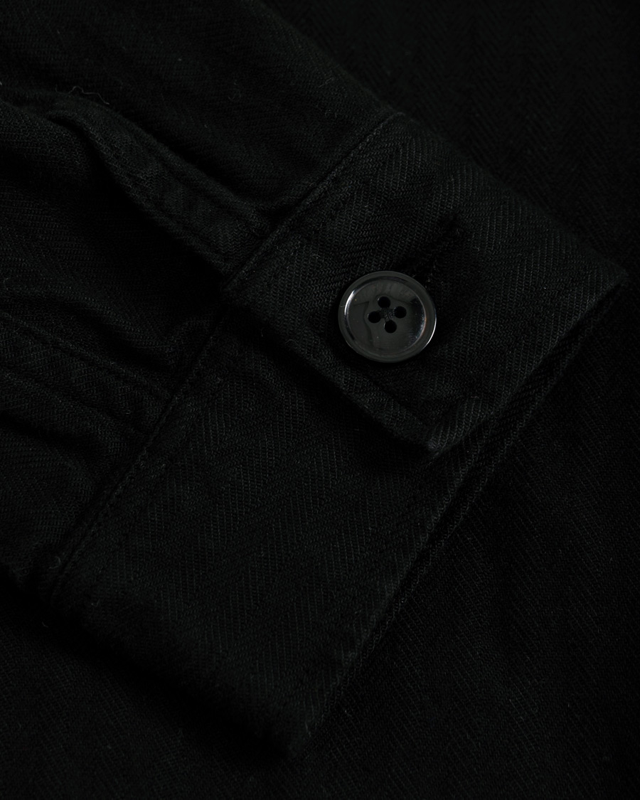 Herren | Hemden | A Day's March | Original Herringbone Overshirt Black