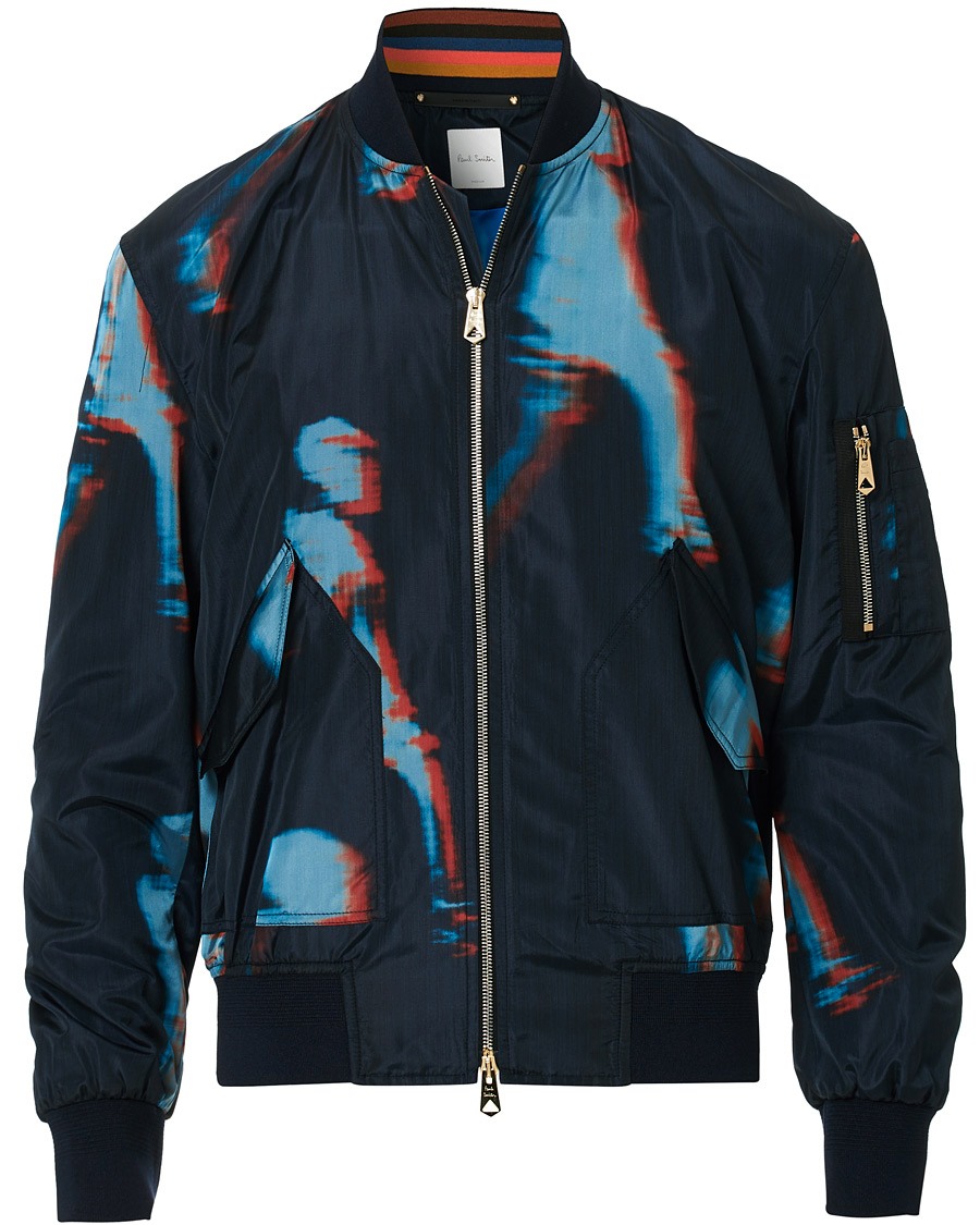 Herren | Jacken | Paul Smith | Heating Map Poly/Silk Bomber Jacket Print