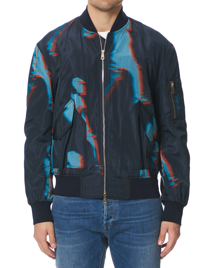 Herren | Jacken | Paul Smith | Heating Map Poly/Silk Bomber Jacket Print