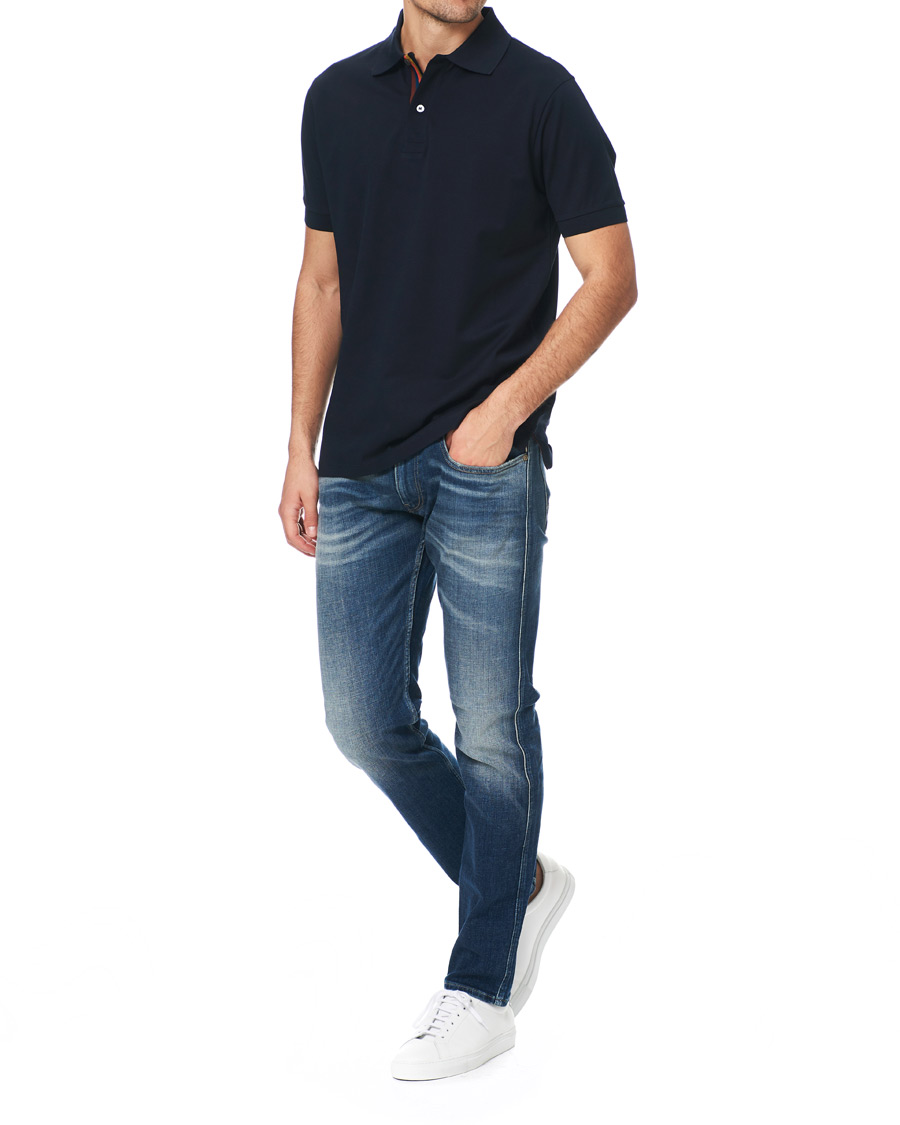 Herren | Poloshirts | Paul Smith | Placket Stripe Polo Navy