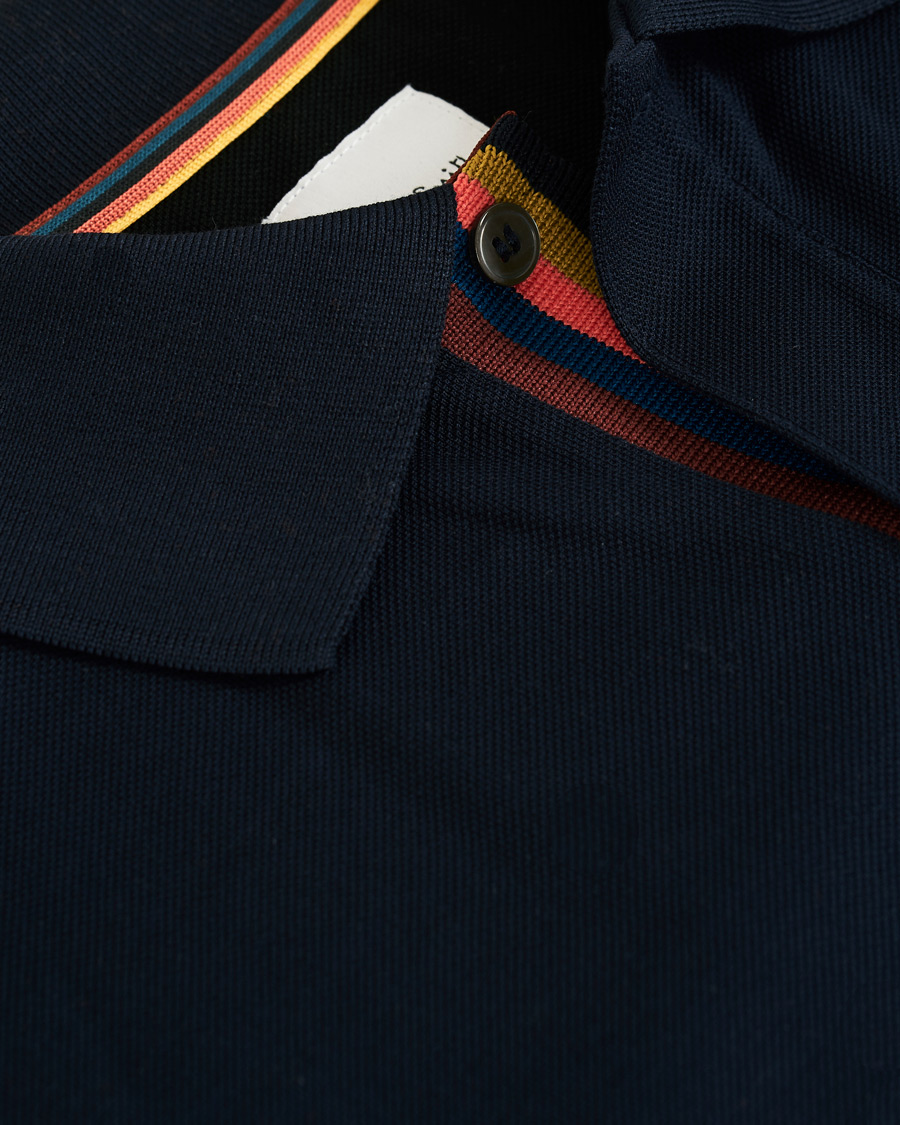 Herren | Poloshirts | Paul Smith | Placket Stripe Polo Navy