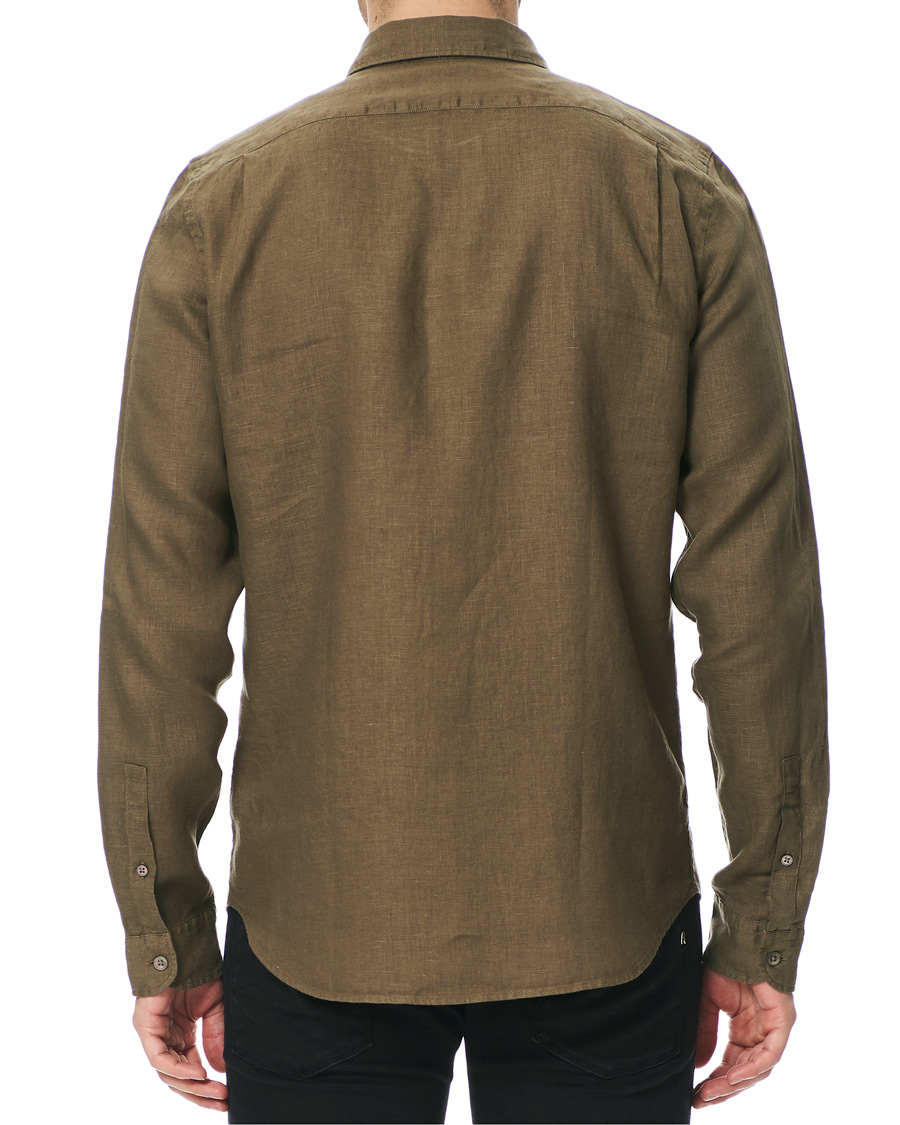 Herren | Hemden | PS Paul Smith | Tailored Fit Pocket Linen Shirt Olive