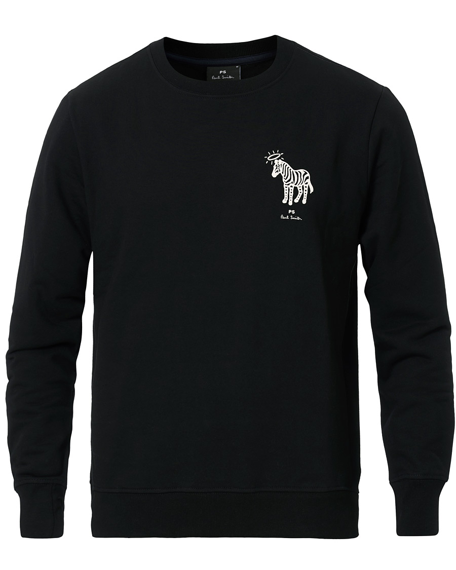 PS Paul Smith Organic Cotton Halo Zebra Sweatshirt Black