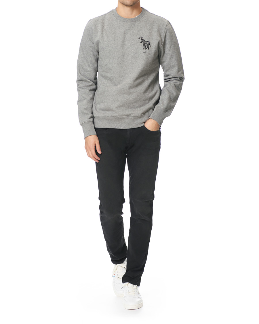 Herren | Pullover | PS Paul Smith | Organic Cotton Halo Zebra Sweatshirt Grey Melange