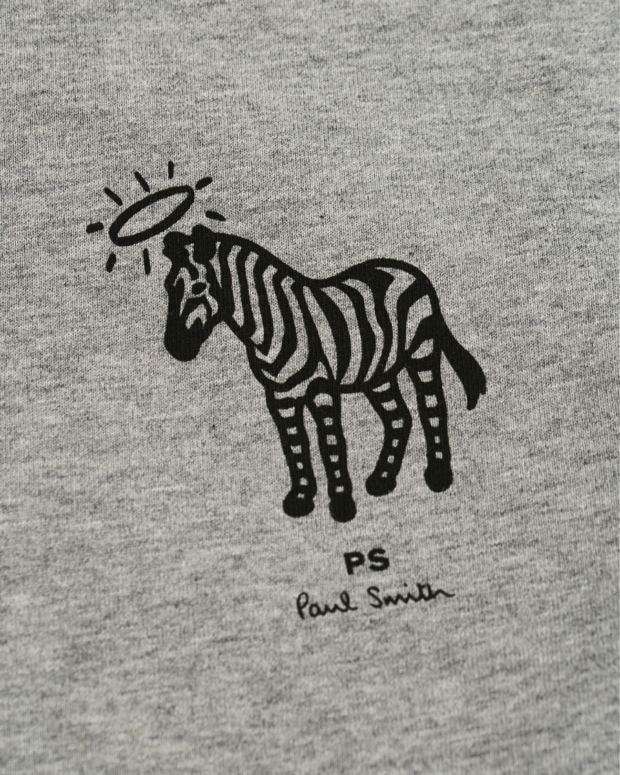 Herren | Pullover | PS Paul Smith | Organic Cotton Halo Zebra Sweatshirt Grey Melange