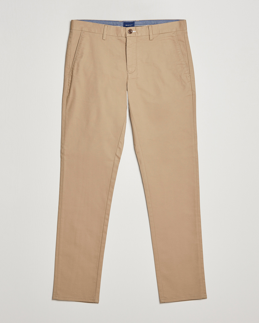 Herren | Hosen | GANT | Slim Fit Tech Prep Chino Dark Khaki