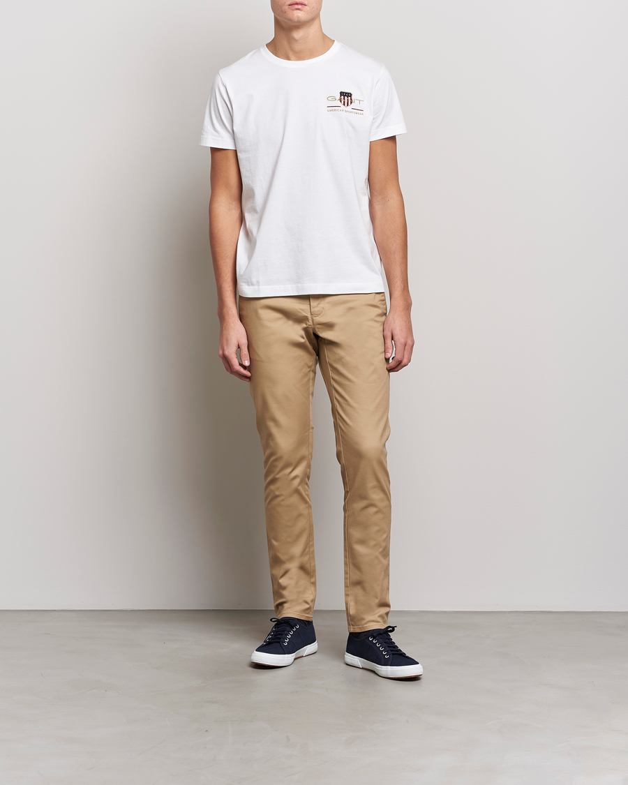 Herren | Hosen | GANT | Slim Fit Tech Prep Chino Dark Khaki