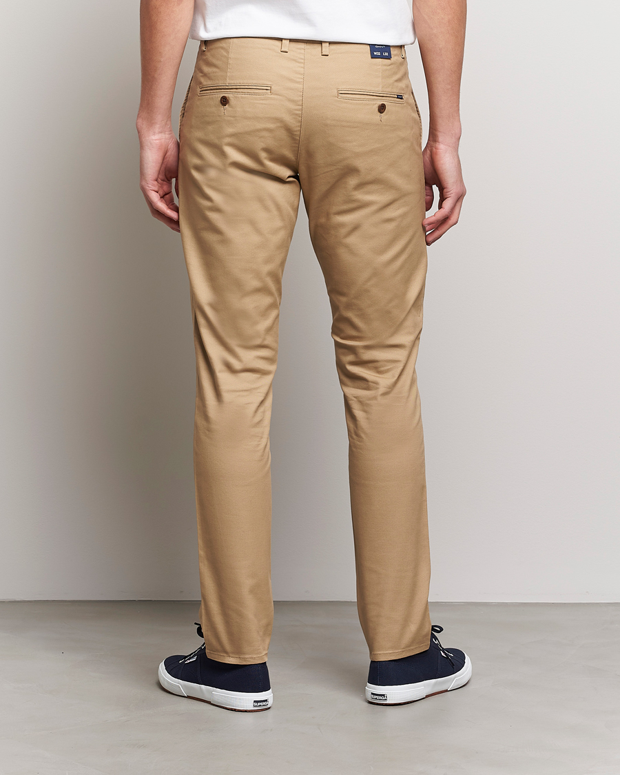 Herren | Hosen | GANT | Slim Fit Tech Prep Chino Dark Khaki