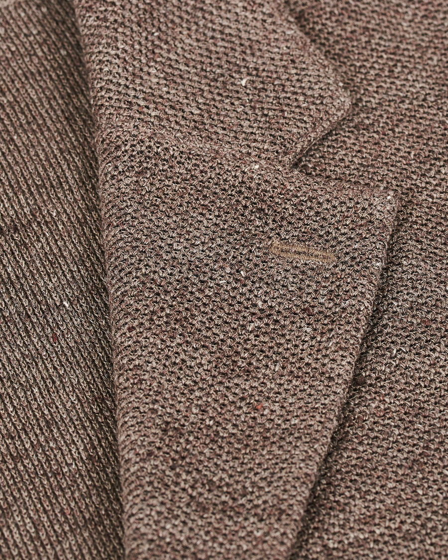 Herren | Sakkos | Lardini | Knitted Linen/Silk Blazer Brown