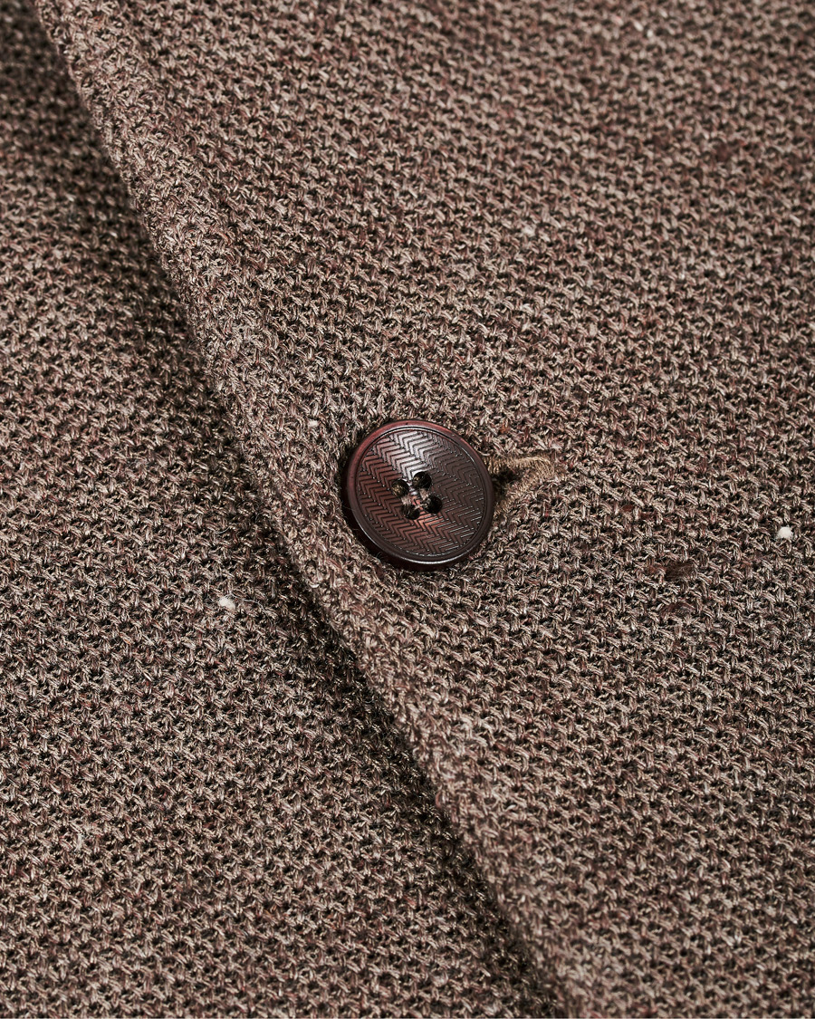 Herren | Sakkos | Lardini | Knitted Linen/Silk Blazer Brown