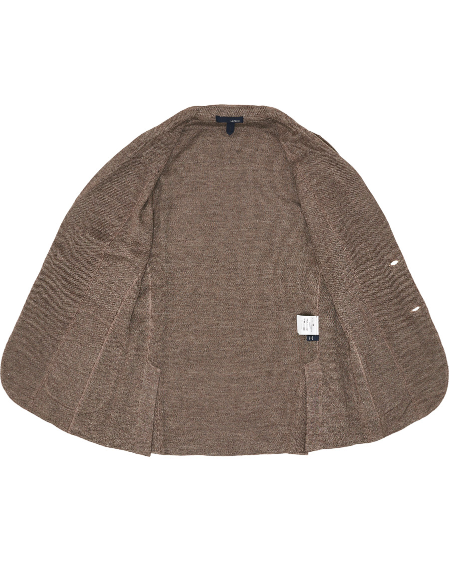 Herren | Sakkos | Lardini | Knitted Linen/Silk Blazer Brown