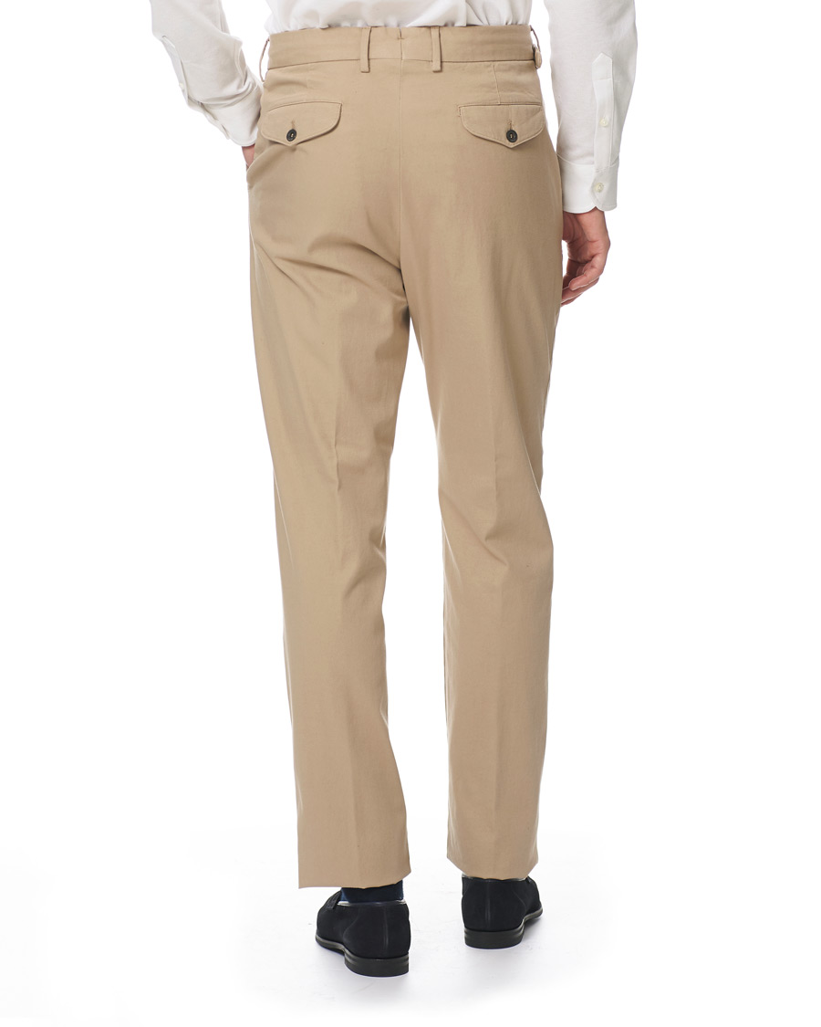Herren | Hosen | Lardini | Luxor Double Pleated Cotton Trousers Beige