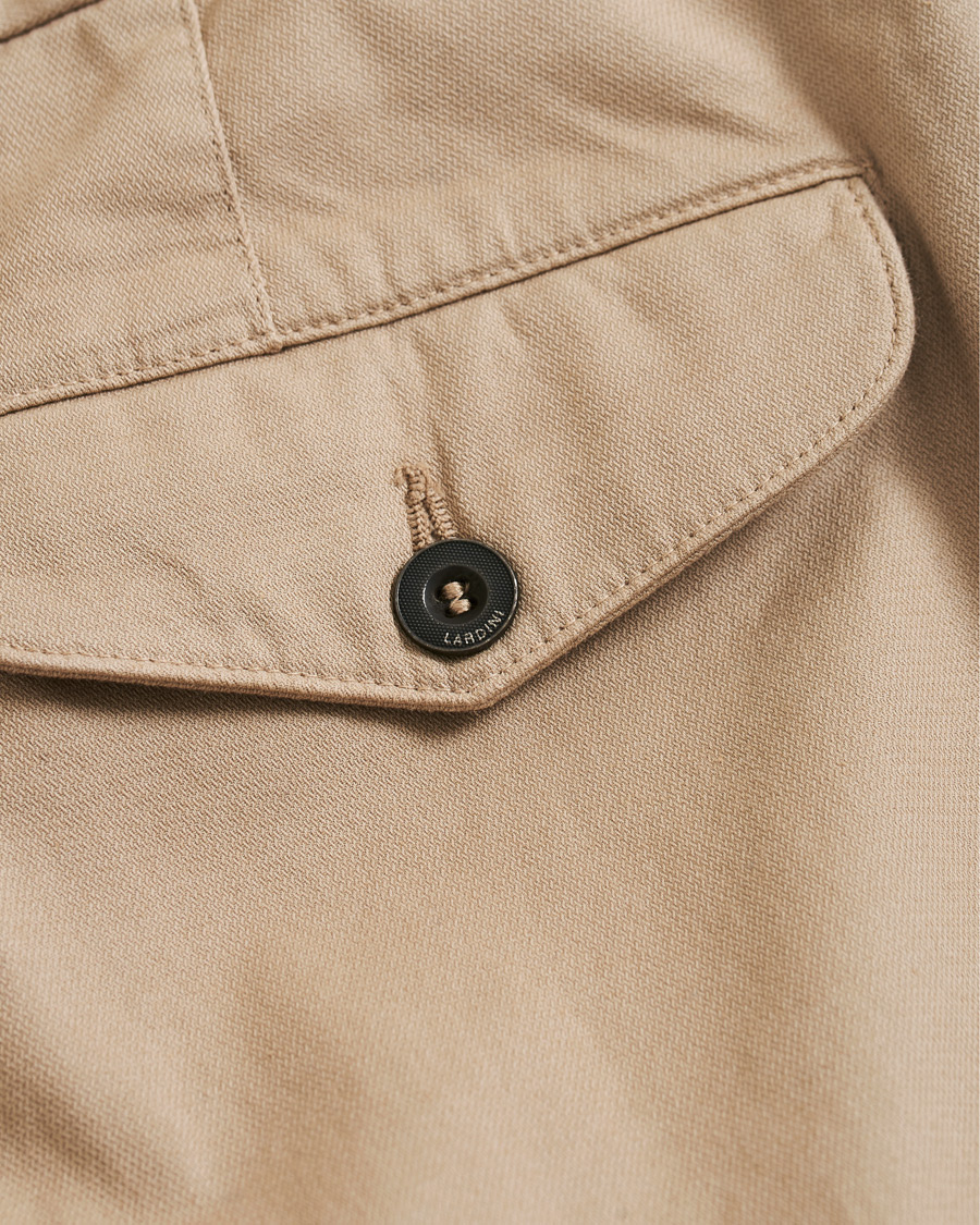 Herren | Hosen | Lardini | Luxor Double Pleated Cotton Trousers Beige