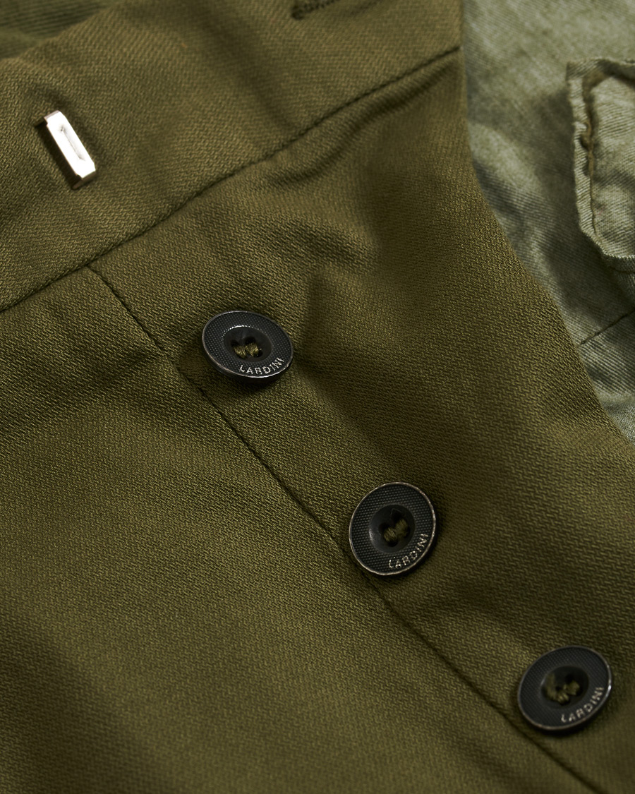 Herren | Hosen | Lardini | Luxor Double Pleated Cotton Trousers Green