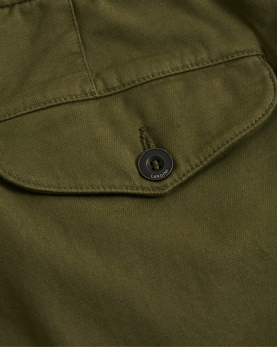 Herren | Hosen | Lardini | Luxor Double Pleated Cotton Trousers Green