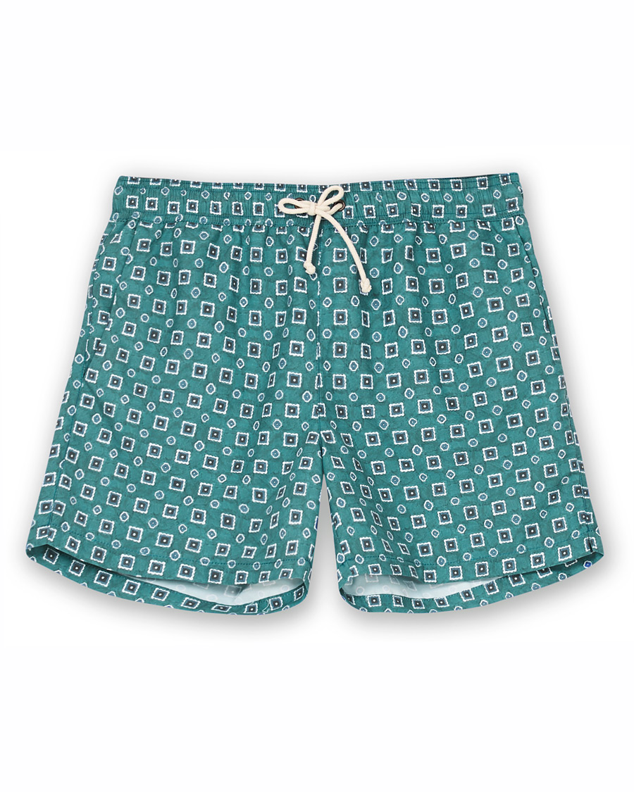 Herren | Badehosen | Ripa Ripa | Scirocco Printed Swim Shorts Green