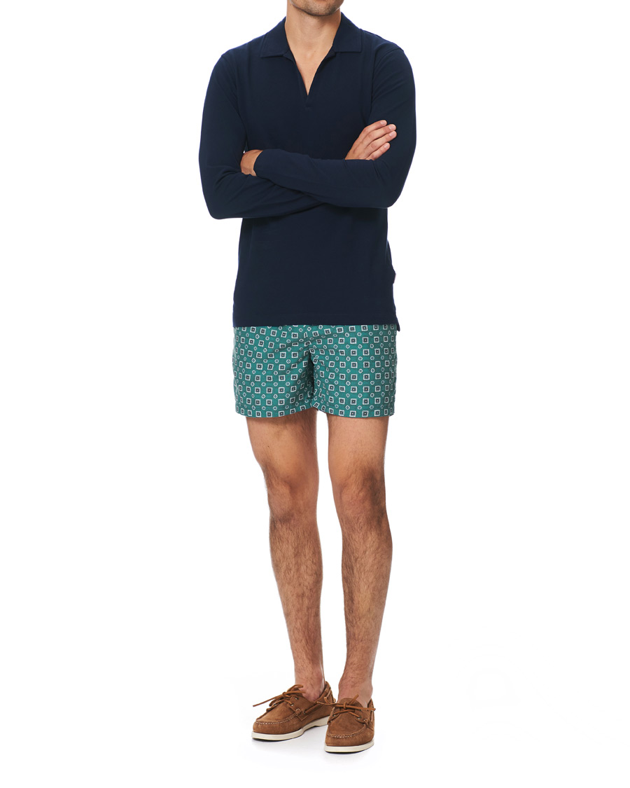 Herren | Badehosen | Ripa Ripa | Scirocco Printed Swim Shorts Green