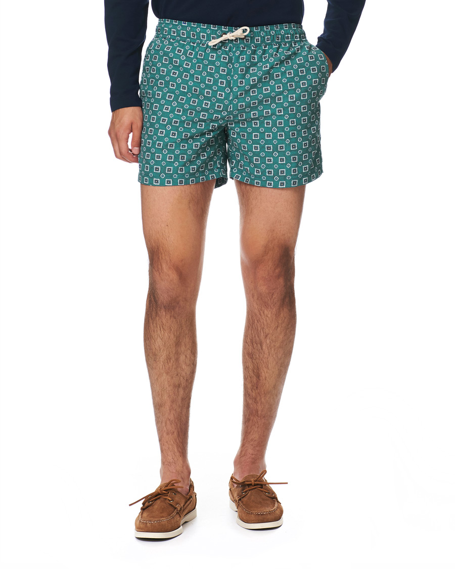 Herren | Badehosen | Ripa Ripa | Scirocco Printed Swim Shorts Green