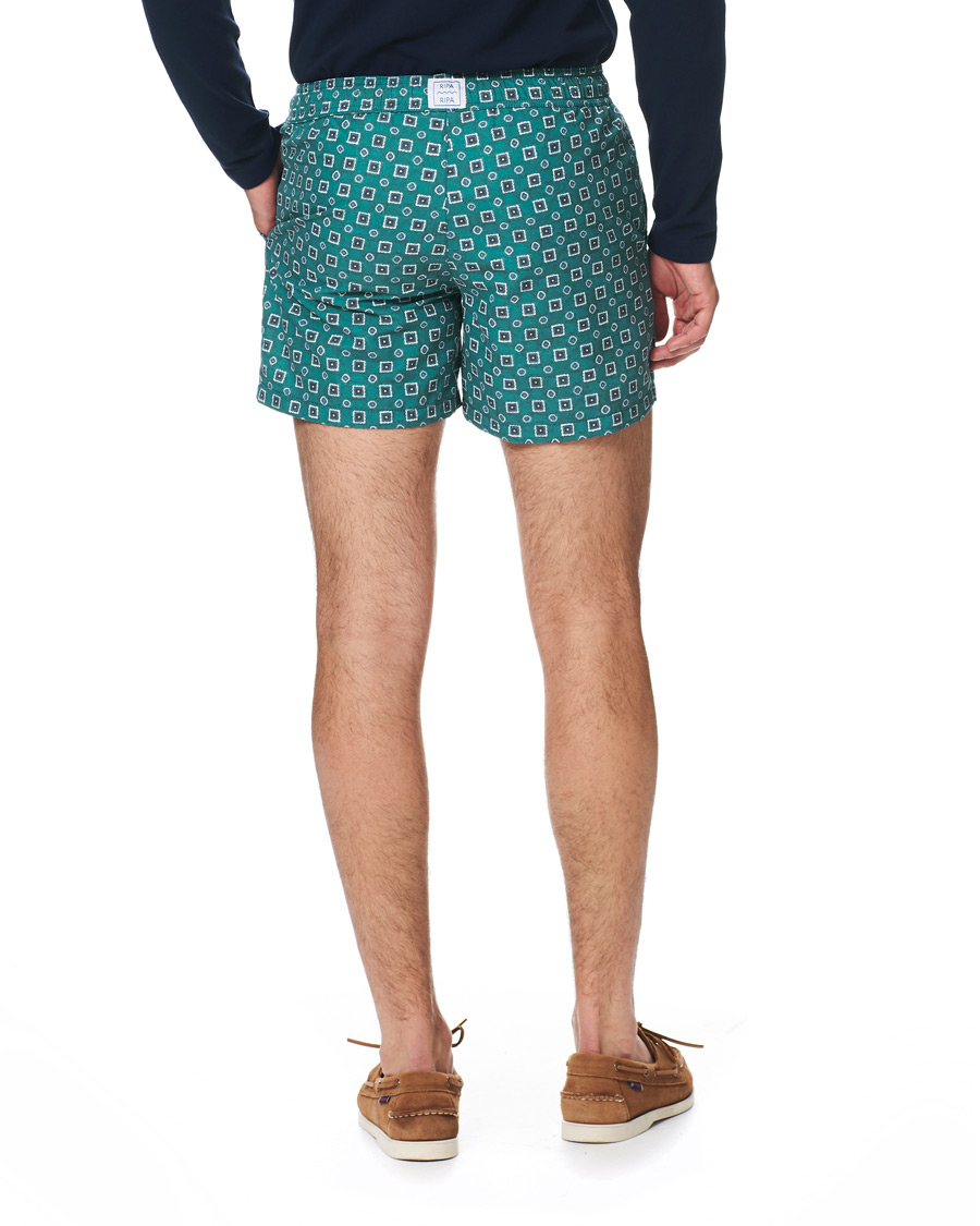 Herren | Badehosen | Ripa Ripa | Scirocco Printed Swim Shorts Green