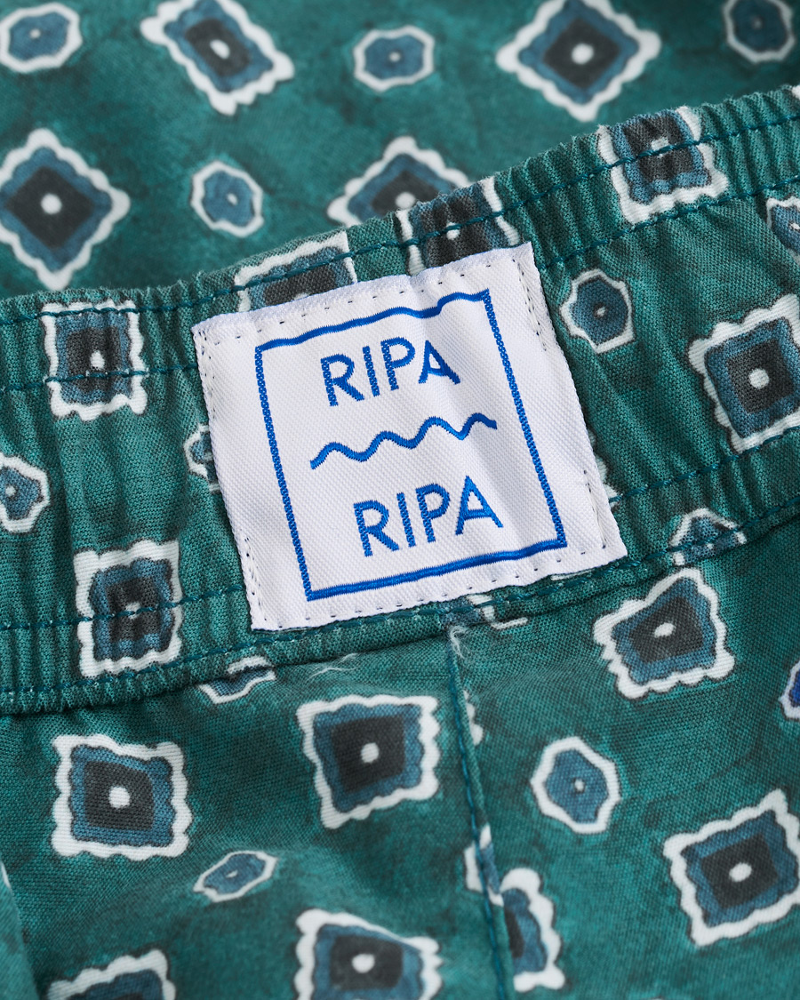 Herren | Badehosen | Ripa Ripa | Scirocco Printed Swim Shorts Green