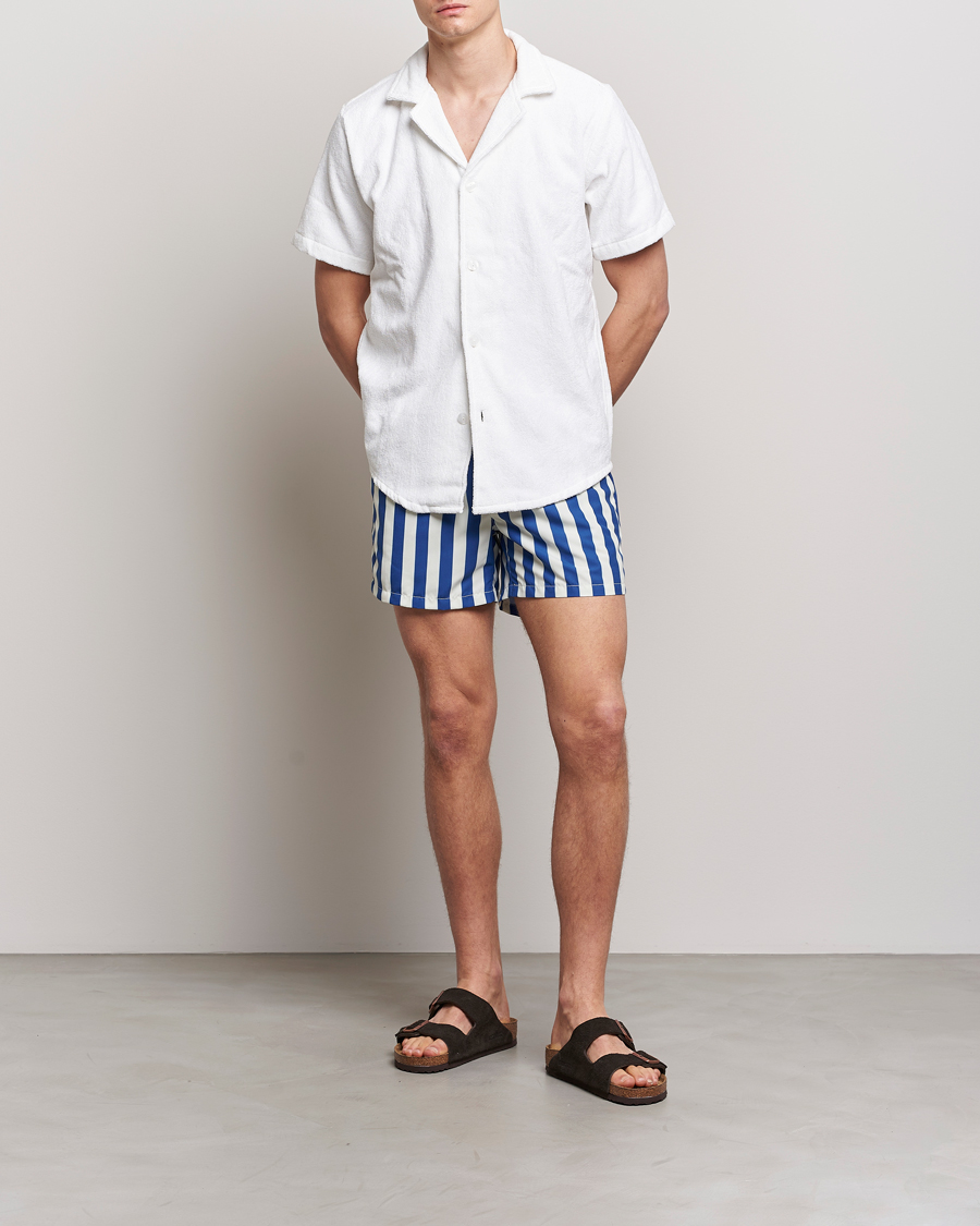 Herren | Badehosen | Ripa Ripa | Paraggi Striped Swimshorts Blue/White