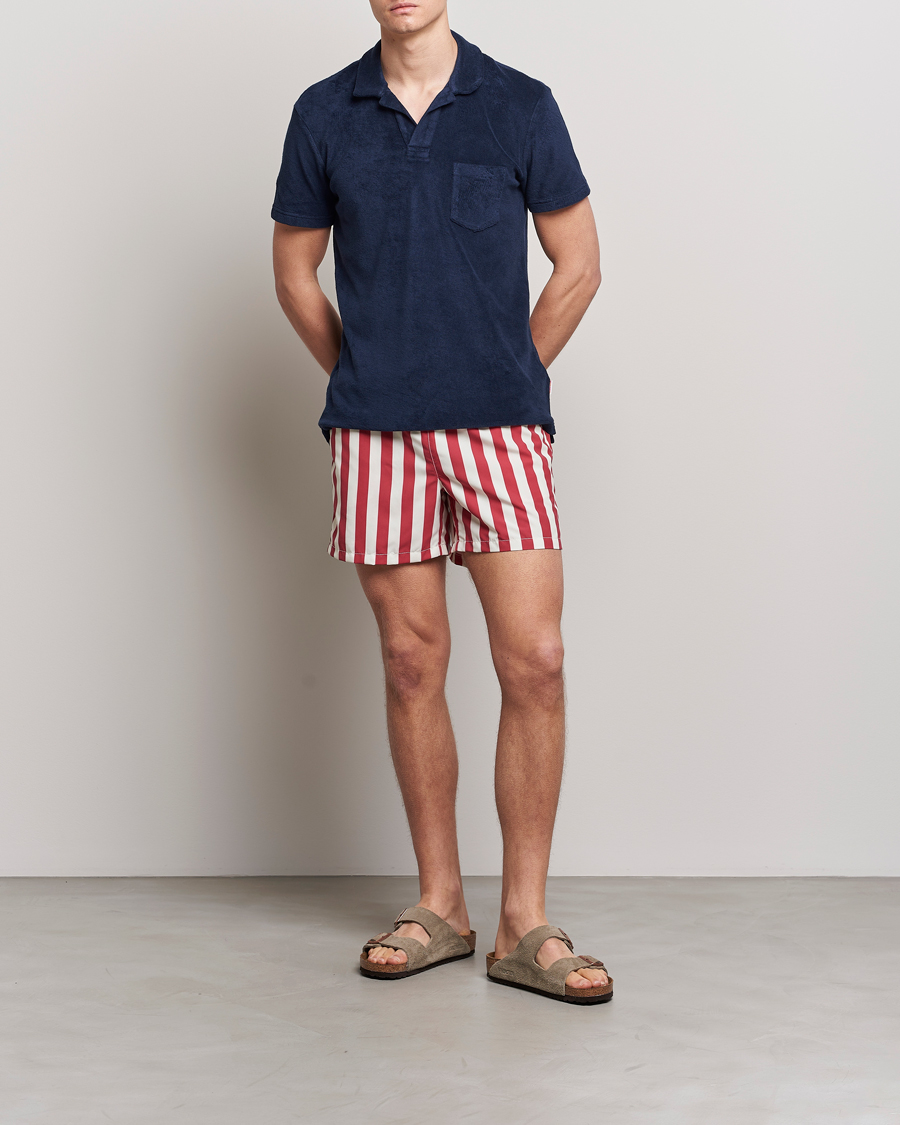Herren | Badehosen | Ripa Ripa | Paraggi Striped Swimshorts Red/White